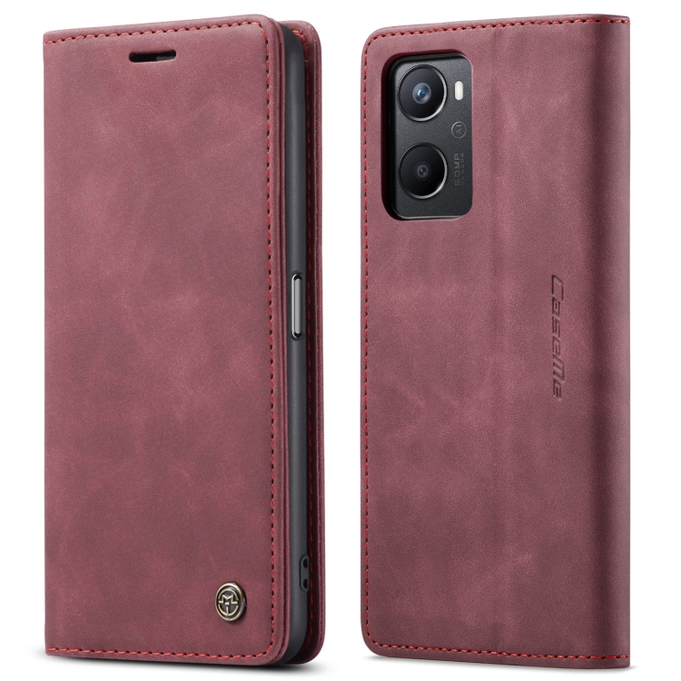 Custodia Portafoglio In Pelle HAOYE Per Oppo A76/A36/A96/Realme 9i - Con Slot Carte, Chiusura Magnetica E Supporto, Blu