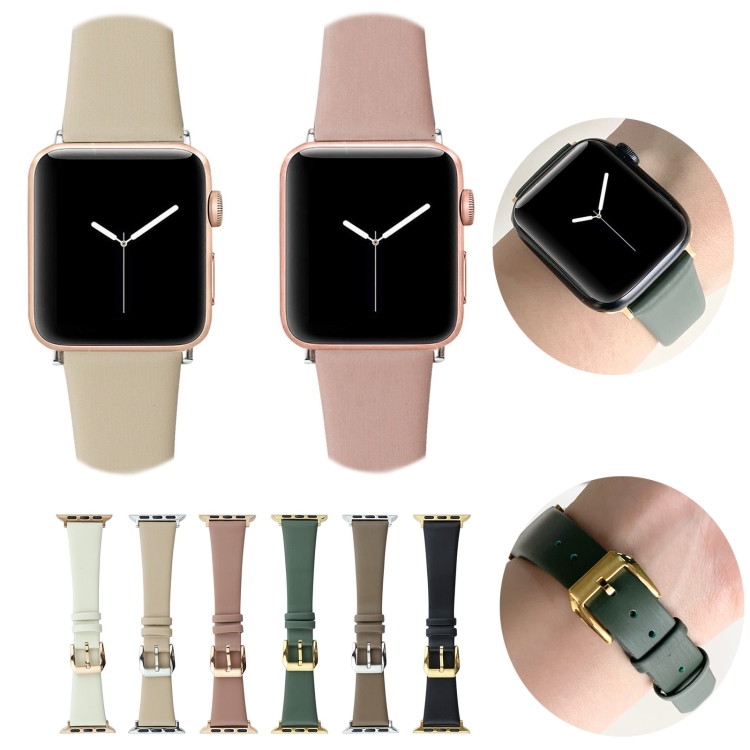 Uhrenarmband aus Seidenleder für Apple Watch Serie 8 & 7 41 mm