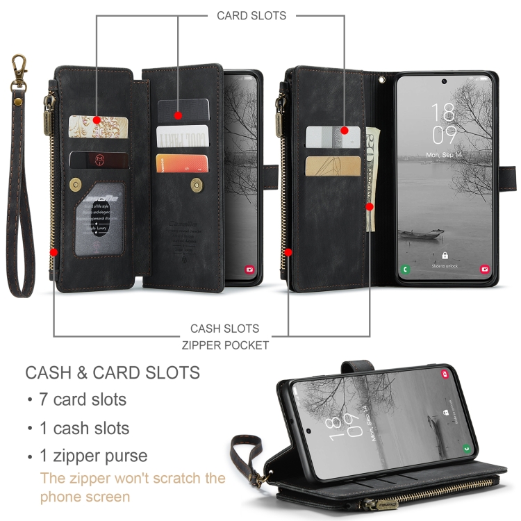 For Samsung Galaxy S23+ 5G CaseMe C30 Multifunctional Leather Phone Case(Black) For Samsung Galaxy S23+ 5G CaseMe C30 Multifunctional Leather Phone Case(Black)
