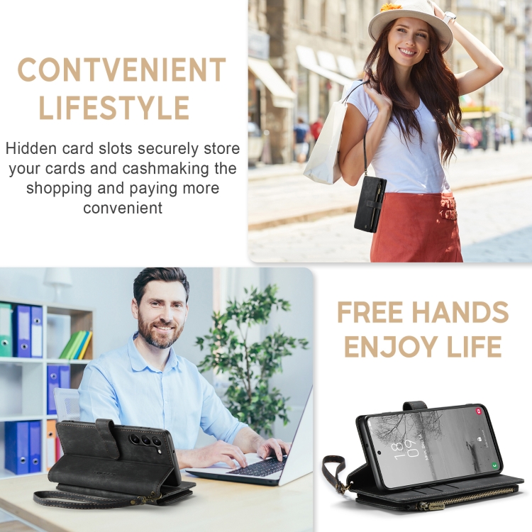 For Samsung Galaxy S23+ 5G CaseMe C30 Multifunctional Leather Phone Case(Black) For Samsung Galaxy S23+ 5G CaseMe C30 Multifunctional Leather Phone Case(Black)