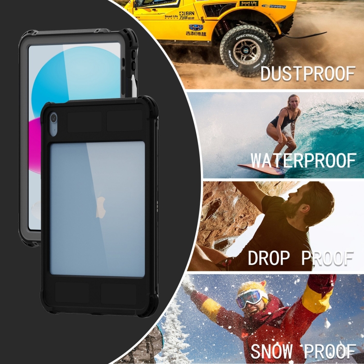 For iPad 10th Gen 10.9 2022 RedPepper Shockproof Dustproof Waterproof Tablet Case(Black) For iPad 10th Gen 10.9 2022 RedPepper Shockproof Dustproof Waterproof Tablet Case(Black)