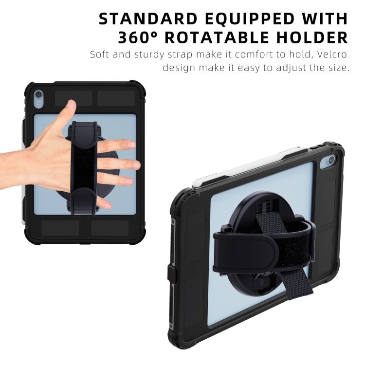 For iPad 10th Gen 10.9 2022 RedPepper Shockproof Dustproof Waterproof Tablet Case(Black) For iPad 10th Gen 10.9 2022 RedPepper Shockproof Dustproof Waterproof Tablet Case(Black)