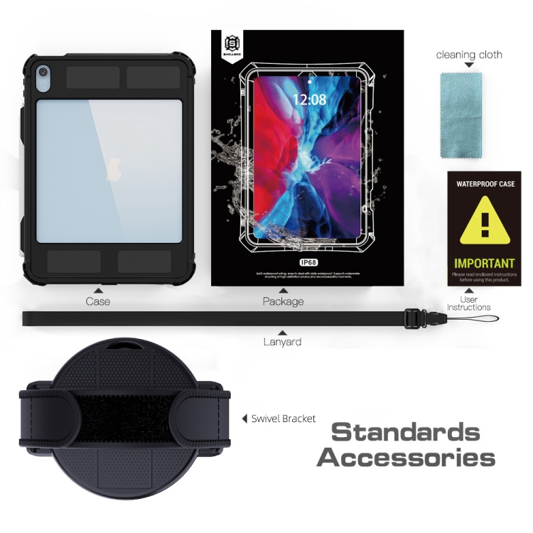 For iPad 10th Gen 10.9 2022 RedPepper Shockproof Dustproof Waterproof Tablet Case(Black) For iPad 10th Gen 10.9 2022 RedPepper Shockproof Dustproof Waterproof Tablet Case(Black)