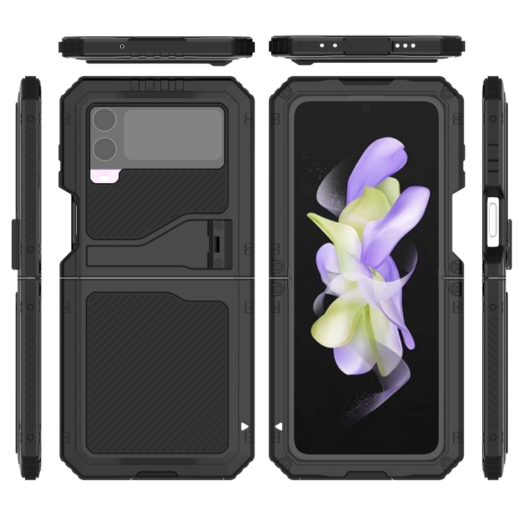 For Samsung Galaxy Z Flip4 RedPepper 360 Full Body Rugged Metal Life Waterproof Phone Case (Black) For Samsung Galaxy Z Flip4 RedPepper 360 Full Body Rugged Metal Life Waterproof Phone Case (Black)