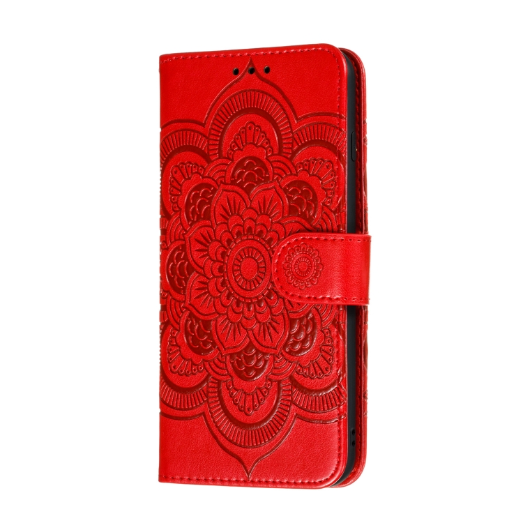 For Galaxy A41 Mandala Embossing Pattern Horizontal Flip PU Leather Case with Holder & Card Slots & Walle & Lanyard(Red) For Galaxy A41 Mandala Embossing Pattern Horizontal Flip PU Leather Case with Holder & Card Slots & Walle & Lanyard(Red)