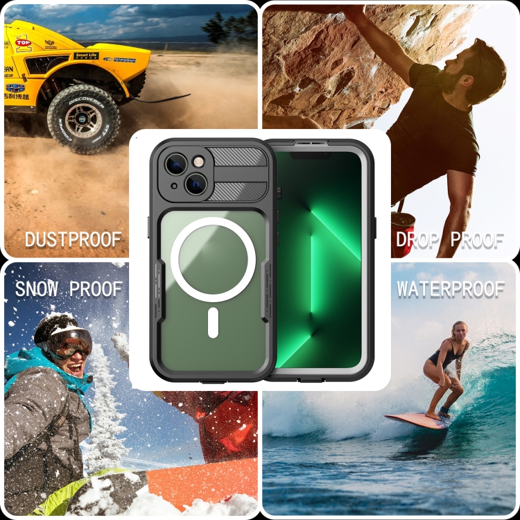 For iPhone 14 Plus RedPepper Ares 360 Full Body Rugged IPX68 Life Waterproof Magsafe Phone Case(Black) For iPhone 14 Plus RedPepper Ares 360 Full Body Rugged IPX68 Life Waterproof Magsafe Phone Case(Black)
