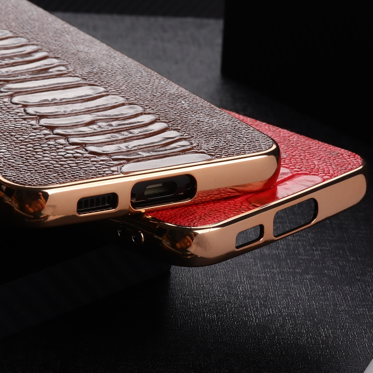 For Samsung Galaxy S23 5G Genuine Leather Weilai Series Nano Electroplating Phone Case(Green) For Samsung Galaxy S23 5G Genuine Leather Weilai Series Nano Electroplating Phone Case(Green)