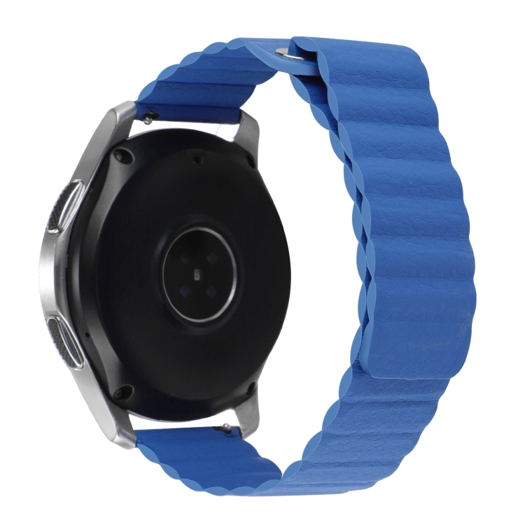 Per Amazfit GTS 4 / GTS 4 Mini / GTS 3 Cinturino per orologio in pelle con  anello magnetico universale da 20 mm (blu cielo)