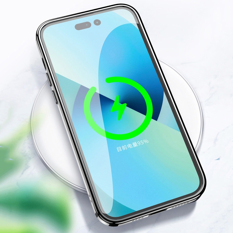 For iPhone 14 Plus Platinum Series Ultra-thin Transparent Phone Case(Silver) For iPhone 14 Plus Platinum Series Ultra-thin Transparent Phone Case(Silver)