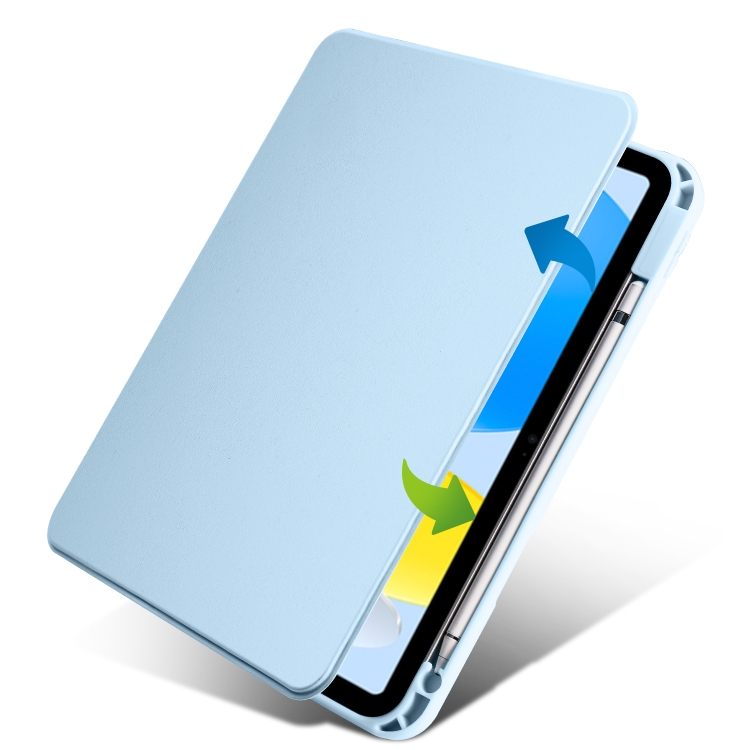 For iPad 10th Gen 10.9 2022 Acrylic 360 Degree Rotation Holder Tablet Leather Case(Ice Blue) For iPad 10th Gen 10.9 2022 Acrylic 360 Degree Rotation Holder Tablet Leather Case(Ice Blue)