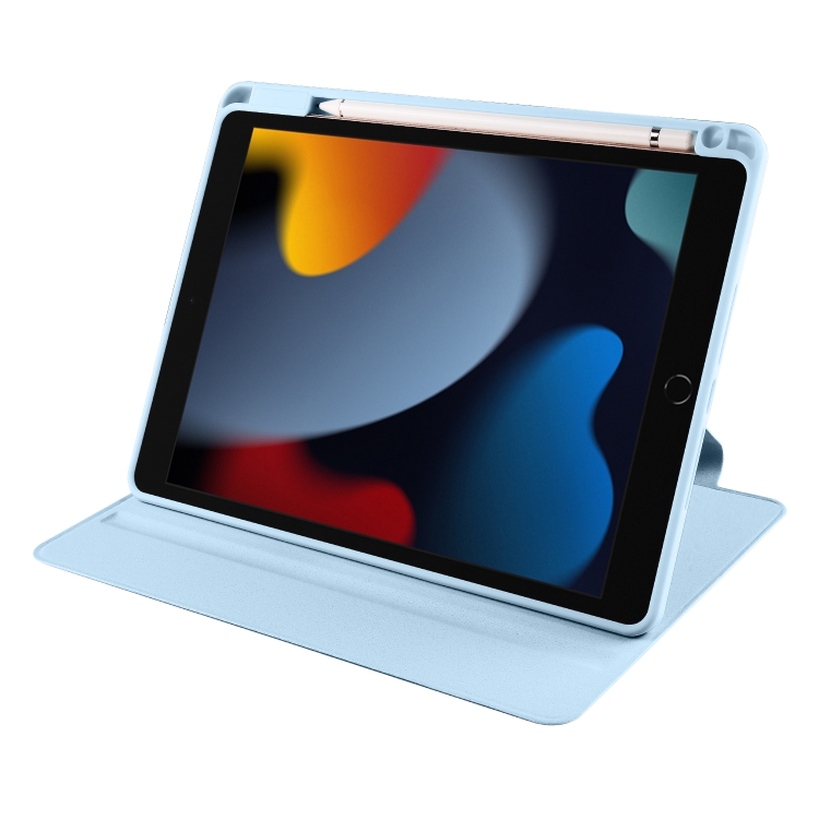 For iPad 10.2 2022 / 2021 / 2020 / 2019 Acrylic 360 Degree Rotation Holder Tablet Leather Case(Ice Blue) For iPad 10.2 2022 / 2021 / 2020 / 2019 Acrylic 360 Degree Rotation Holder Tablet Leather Case(Ice Blue)