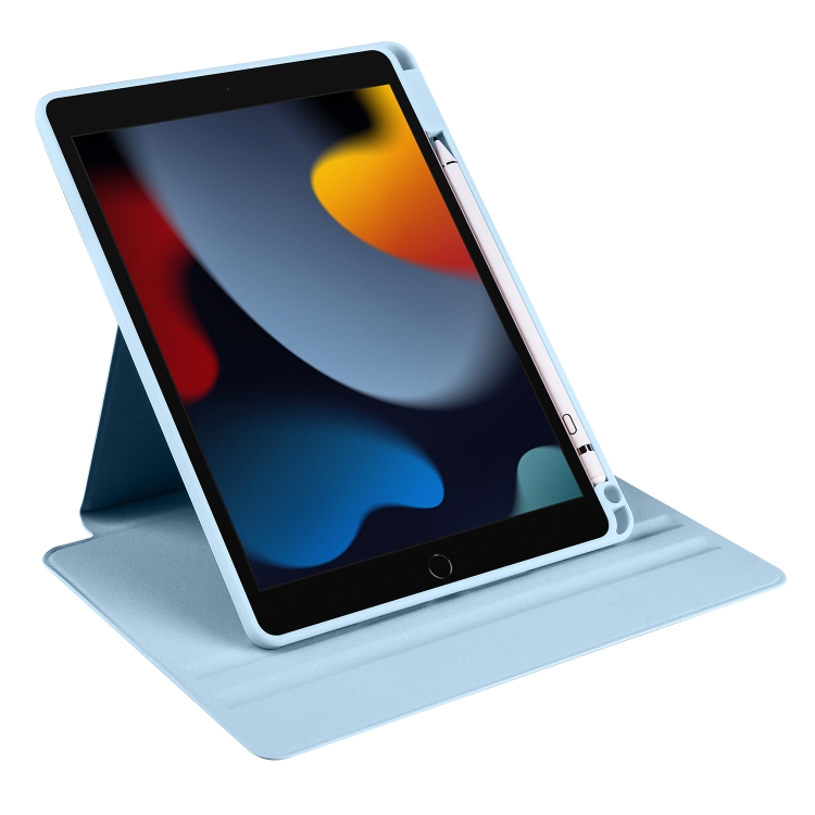 For iPad 10.2 2022 / 2021 / 2020 / 2019 Acrylic 360 Degree Rotation Holder Tablet Leather Case(Ice Blue) For iPad 10.2 2022 / 2021 / 2020 / 2019 Acrylic 360 Degree Rotation Holder Tablet Leather Case(Ice Blue)