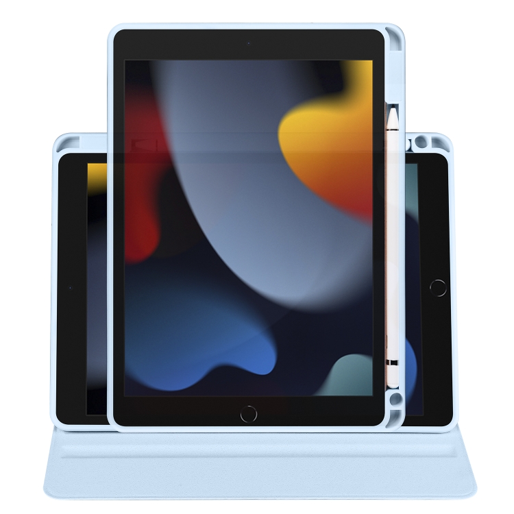 For iPad 10.2 2022 / 2021 / 2020 / 2019 Acrylic 360 Degree Rotation Holder Tablet Leather Case(Ice Blue) For iPad 10.2 2022 / 2021 / 2020 / 2019 Acrylic 360 Degree Rotation Holder Tablet Leather Case(Ice Blue)