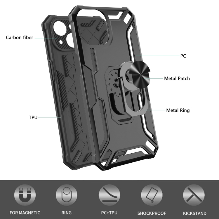 For iPhone 14 Warship Armor 2 in 1 Shockproof Phone Case(Royal Blue) For iPhone 14 Warship Armor 2 in 1 Shockproof Phone Case(Royal Blue)