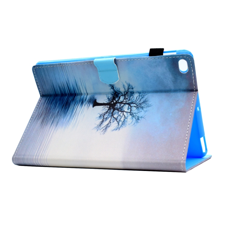 For iPad Air / Air 2 / iPad 9.7 / 2017 / 2018 Painted Horizontal Flat Leather Case with Sleep Function & Card Slot & Buckle Anti-skid Strip & Bracket & Wallet(Tree in Water)