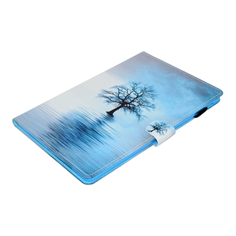 For iPad Air / Air 2 / iPad 9.7 / 2017 / 2018 Painted Horizontal Flat Leather Case with Sleep Function & Card Slot & Buckle Anti-skid Strip & Bracket & Wallet(Tree in Water)
