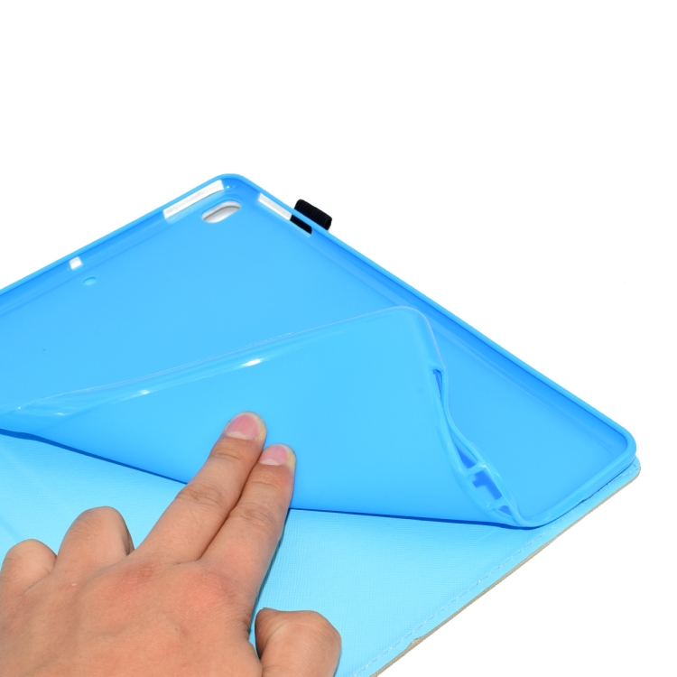 For iPad Air / Air 2 / iPad 9.7 / 2017 / 2018 Painted Horizontal Flat Leather Case with Sleep Function & Card Slot & Buckle Anti-skid Strip & Bracket & Wallet(Tree in Water)