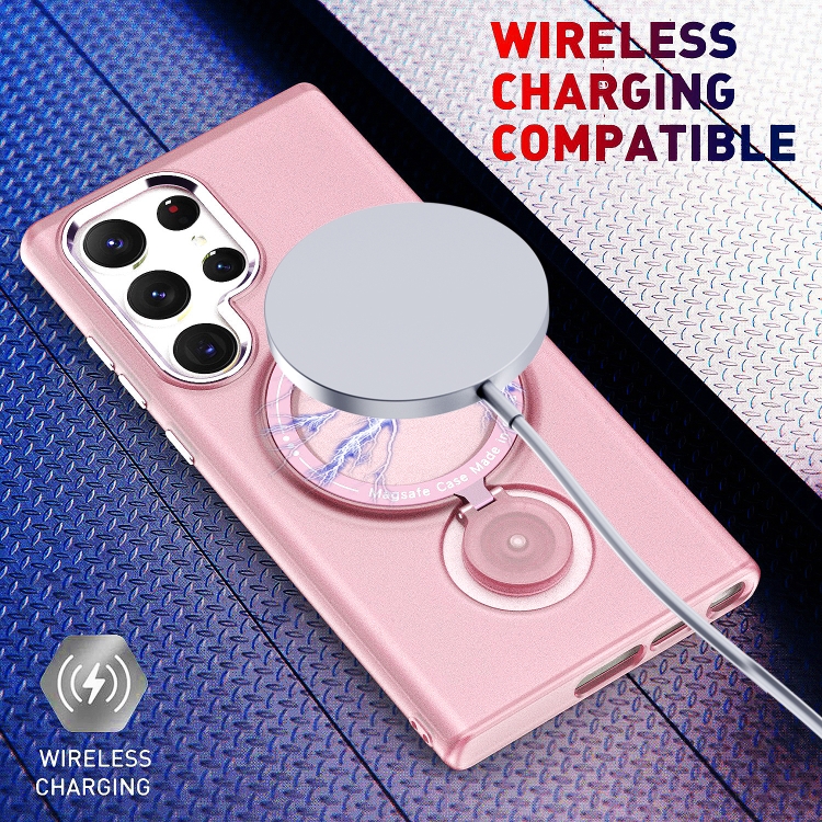 For Samsung Galaxy S23 Ultra 5G 360 Degree Rotation Holder MagSafe Magnetic Phone Case(Purple) For Samsung Galaxy S23 Ultra 5G 360 Degree Rotation Holder MagSafe Magnetic Phone Case(Purple)