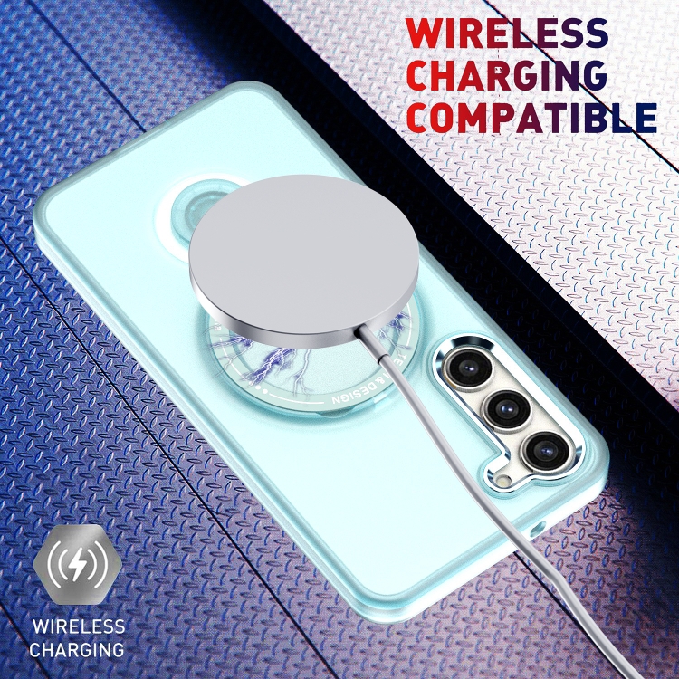 For Samsung Galaxy S23 5G 360 Degree Rotation Holder MagSafe Magnetic Phone Case(Purple)