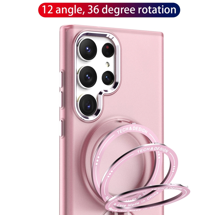For Samsung Galaxy S22 Ultra 5G 360 Degree Rotation Holder MagSafe Magnetic Phone Case(Purple) For Samsung Galaxy S22 Ultra 5G 360 Degree Rotation Holder MagSafe Magnetic Phone Case(Purple)