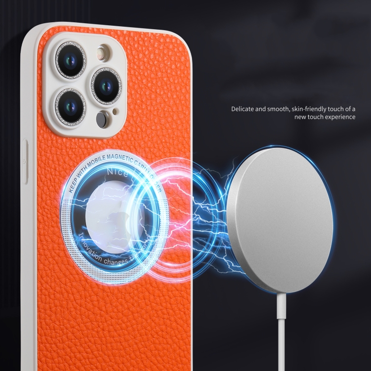适用于 iPhone 14 Pro 闪粉镜头MagSafe磁吸手机壳（浅蓝色） - B3