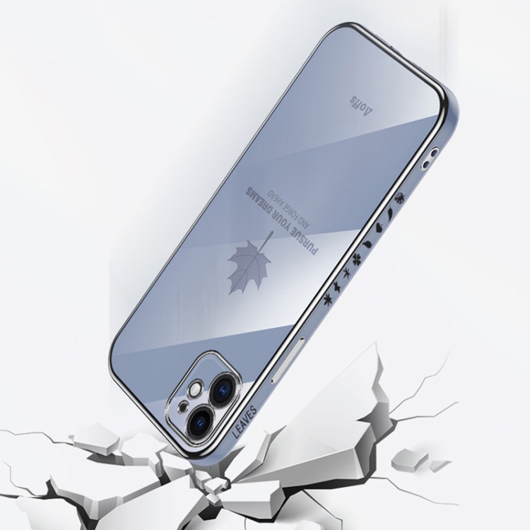 For Samsung Galaxy S23 Ultra 5G 9D Plating Maple Leaf Silicone Phone Case with Strap(Black) For Samsung Galaxy S23 Ultra 5G 9D Plating Maple Leaf Silicone Phone Case with Strap(Black)