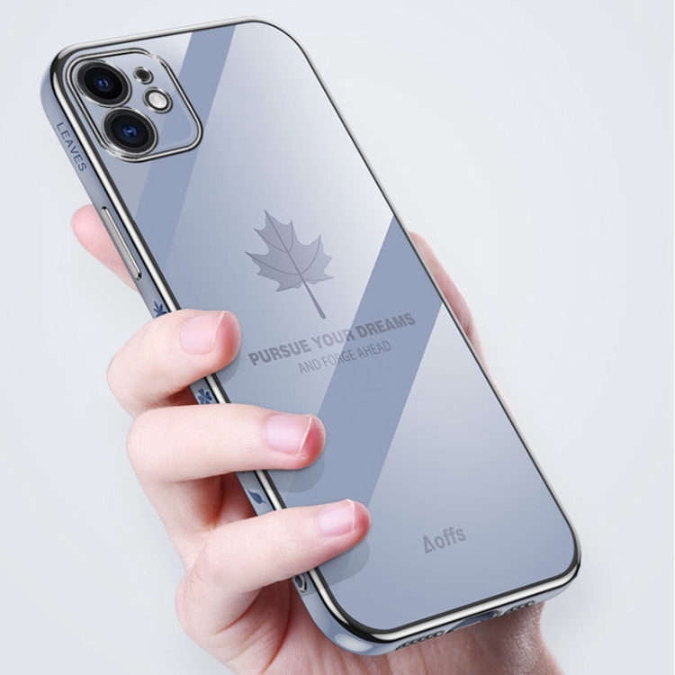 For Samsung Galaxy S23 Ultra 5G 9D Plating Maple Leaf Silicone Phone Case with Strap(Black) For Samsung Galaxy S23 Ultra 5G 9D Plating Maple Leaf Silicone Phone Case with Strap(Black)