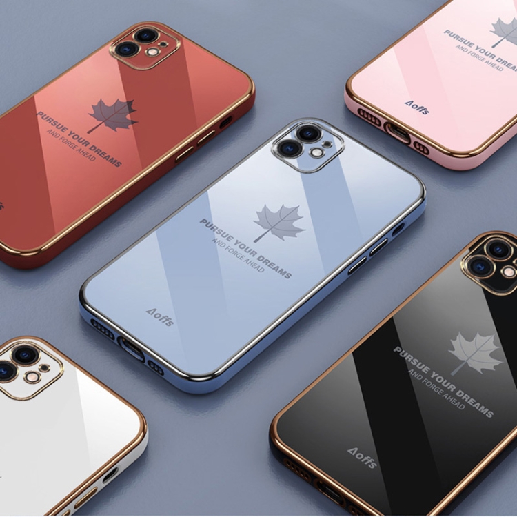 For Samsung Galaxy S23 Ultra 5G 9D Plating Maple Leaf Silicone Phone Case with Strap(Black) For Samsung Galaxy S23 Ultra 5G 9D Plating Maple Leaf Silicone Phone Case with Strap(Black)