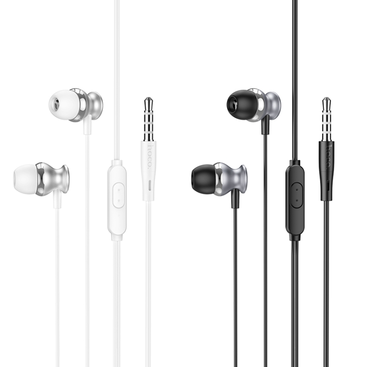 hoco M106 3.5mm Metal Universal Earphone with Mic, Length: 1.2m(Tarnish) - 1