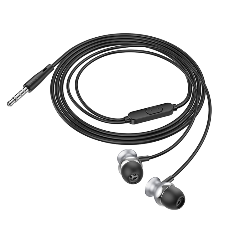 hoco M106 3.5mm Metal Universal Earphone with Mic, Length: 1.2m(Tarnish) - 4