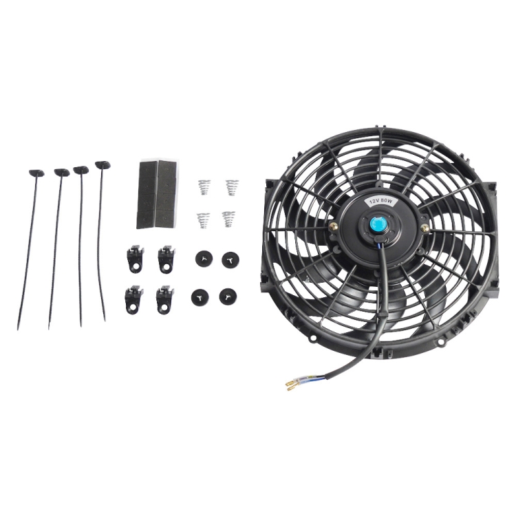 Ventilador de refrigeración de aceite de transmisión potente para coche de 12 pulgadas, 12 V, 80 W, con accesorio de montaje - 2