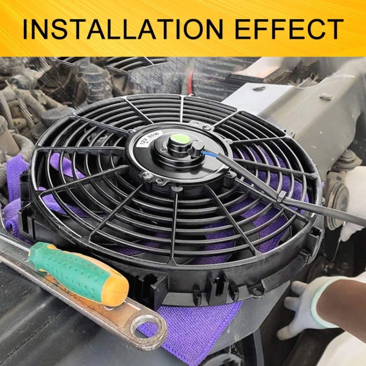 Ventilador de refrigeración de aceite de transmisión potente para coche de 12 pulgadas, 12 V, 80 W, con accesorio de montaje - 5