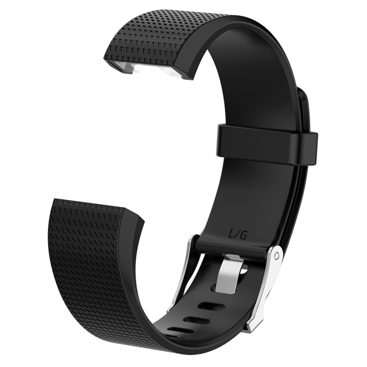 For Fitbit Charge 2 Common Texture Silicone Watch Band with Buckle