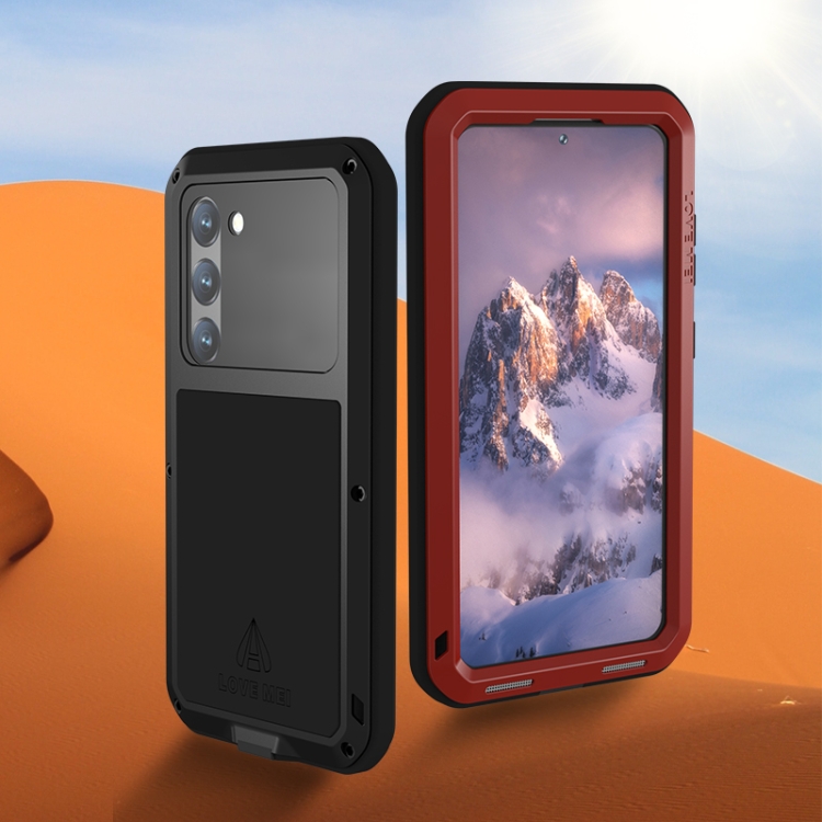 For Samsung Galaxy S23 5G LOVE MEI Metal Shockproof Life Waterproof Dustproof Phone Case(Black) For Samsung Galaxy S23 5G LOVE MEI Metal Shockproof Life Waterproof Dustproof Phone Case(Black)
