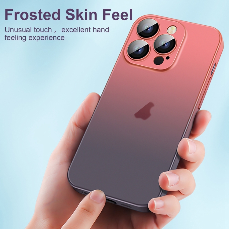 For iPhone 14 Skin Feel Frosted Gradient Phone Case(Purple) For iPhone 14 Skin Feel Frosted Gradient Phone Case(Purple)