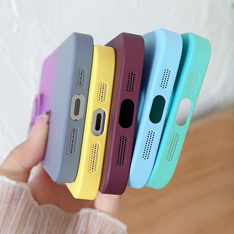 For iPhone 12 Skin Feel Gradient Phone Case(Light Orange + Yellow) For iPhone 12 Skin Feel Gradient Phone Case(Light Orange + Yellow)