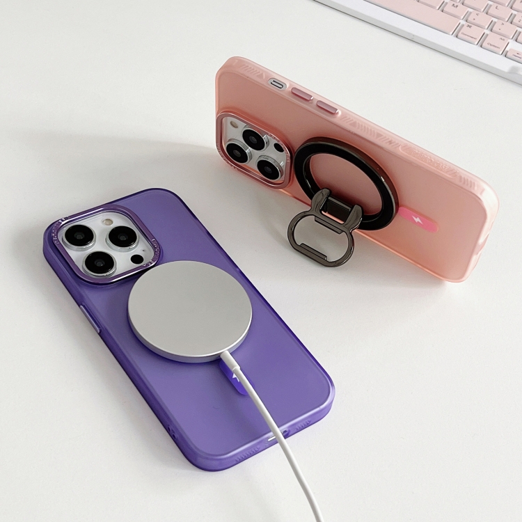 For iPhone 14 Plus Colorful Series TPU+PC Magsafe Magnetic Phone Case(Purple) For iPhone 14 Plus Colorful Series TPU+PC Magsafe Magnetic Phone Case(Purple)