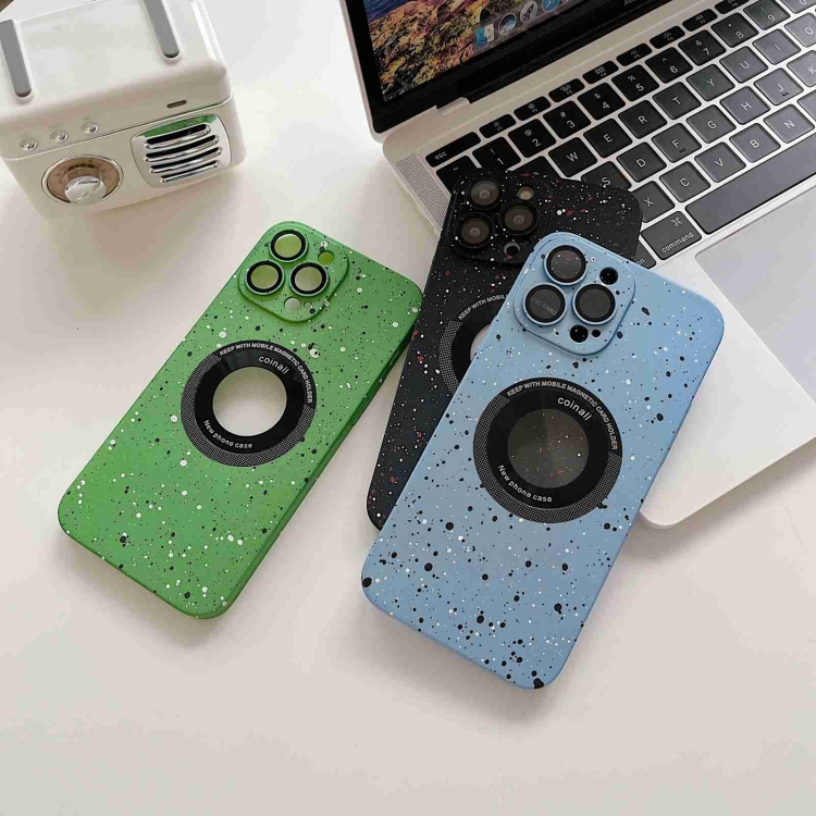 For iPhone 12 Splash Ink MagSafe Magnetic Phone Case(Sky Blue) For iPhone 12 Splash Ink MagSafe Magnetic Phone Case(Sky Blue)