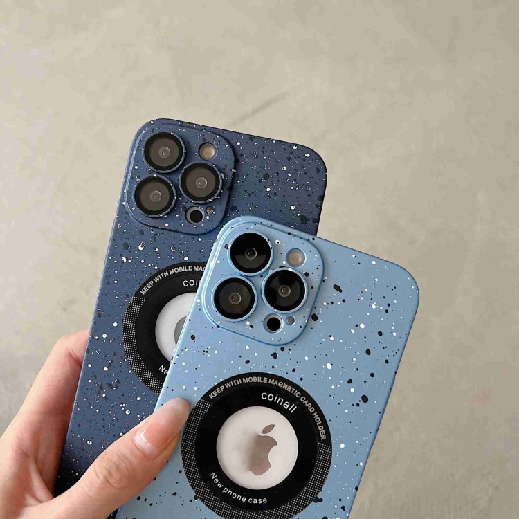 For iPhone 12 Splash Ink MagSafe Magnetic Phone Case(Sky Blue) For iPhone 12 Splash Ink MagSafe Magnetic Phone Case(Sky Blue)