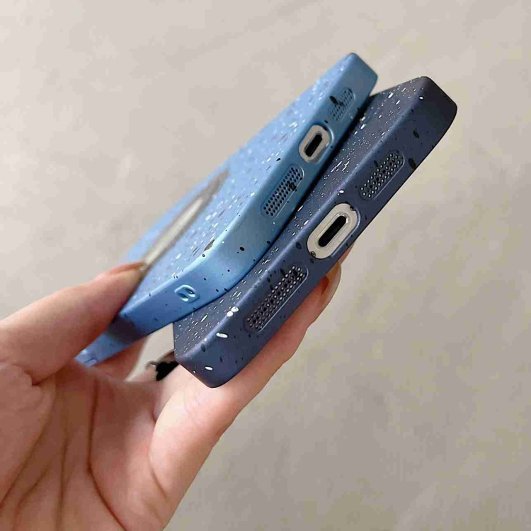 For iPhone 12 Splash Ink MagSafe Magnetic Phone Case(Sky Blue) For iPhone 12 Splash Ink MagSafe Magnetic Phone Case(Sky Blue)