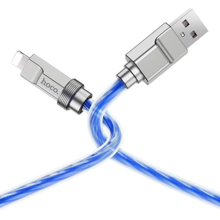 hoco U113 2.4A USB to 8 Pin Silicone Data Cable, Length: 1m(Silver) hoco U113 2.4A USB to 8 Pin Silicone Data Cable, Length: 1m(Silver)