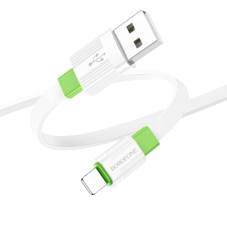 Borofone BX89 USB to 8 Pin Union 2.4A Charging Data Cable, Length:1m(White Gray) Borofone BX89 USB to 8 Pin Union 2.4A Charging Data Cable, Length:1m(White Gray)