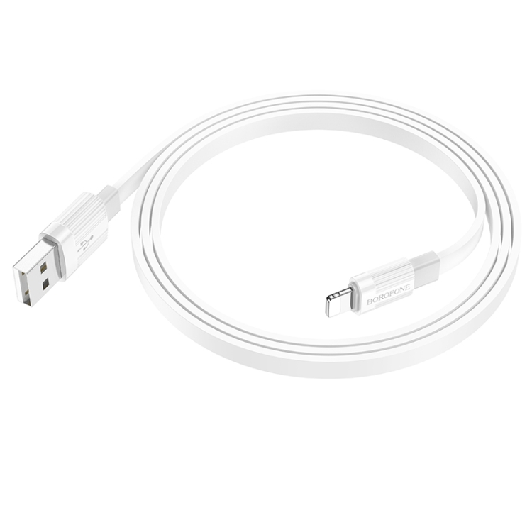 Borofone BX89 USB to 8 Pin Union 2.4A Charging Data Cable, Length:1m(White Gray) Borofone BX89 USB to 8 Pin Union 2.4A Charging Data Cable, Length:1m(White Gray)