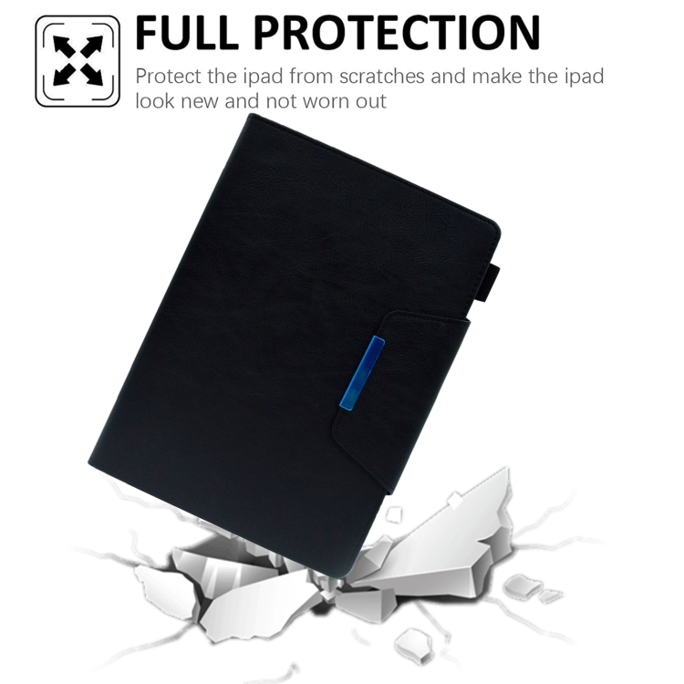 For iPad 10th Gen 10.9 2022 Suede Cross Texture Magnetic Clasp Leather Tablet Case(Black) For iPad 10th Gen 10.9 2022 Suede Cross Texture Magnetic Clasp Leather Tablet Case(Black)
