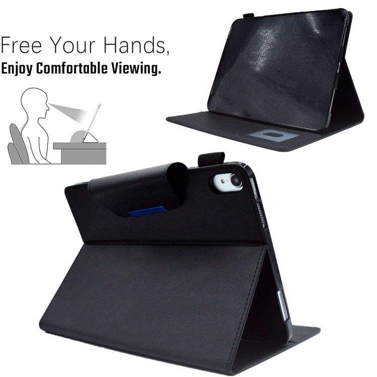 For iPad 10th Gen 10.9 2022 Suede Cross Texture Magnetic Clasp Leather Tablet Case(Black) For iPad 10th Gen 10.9 2022 Suede Cross Texture Magnetic Clasp Leather Tablet Case(Black)