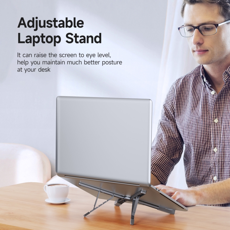 DUX DUCIS Foldable X-shaped Aluminum Laptop Stand(Lead Color) DUX DUCIS Foldable X-shaped Aluminum Laptop Stand(Lead Color)