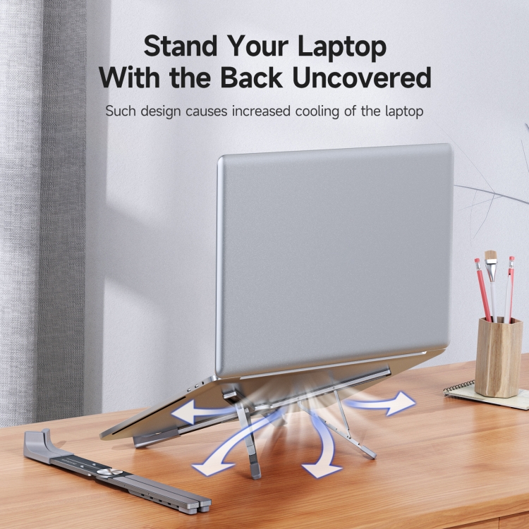DUX DUCIS Foldable X-shaped Aluminum Laptop Stand(Lead Color) DUX DUCIS Foldable X-shaped Aluminum Laptop Stand(Lead Color)