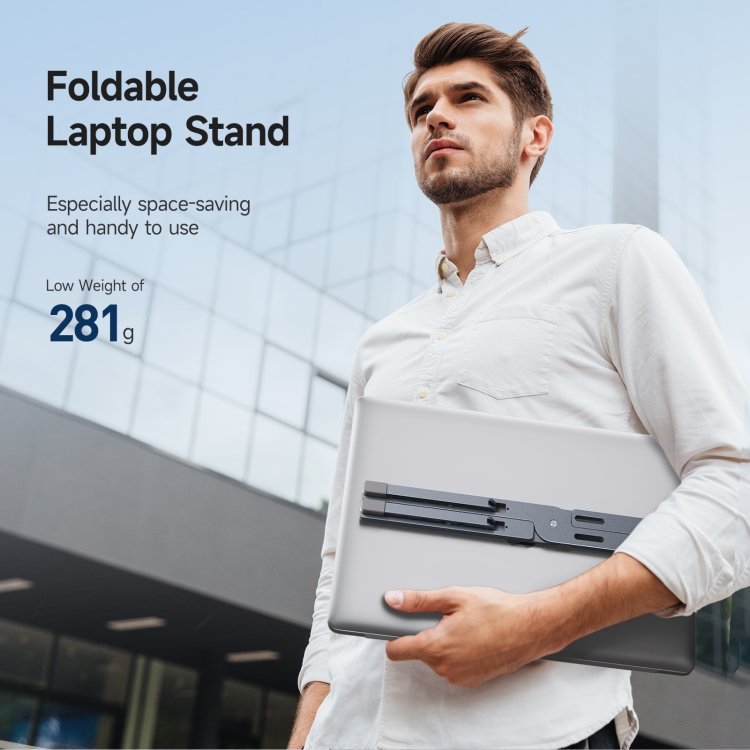 DUX DUCIS Foldable X-shaped Aluminum Laptop Stand(Lead Color) DUX DUCIS Foldable X-shaped Aluminum Laptop Stand(Lead Color)