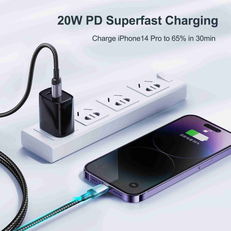 JOYROOM S-CL020A10 Extraordinary Series 20W USB-C / Type-C to 8 Pin Fast Charging Data Cable, Cable Length:3m(White)
