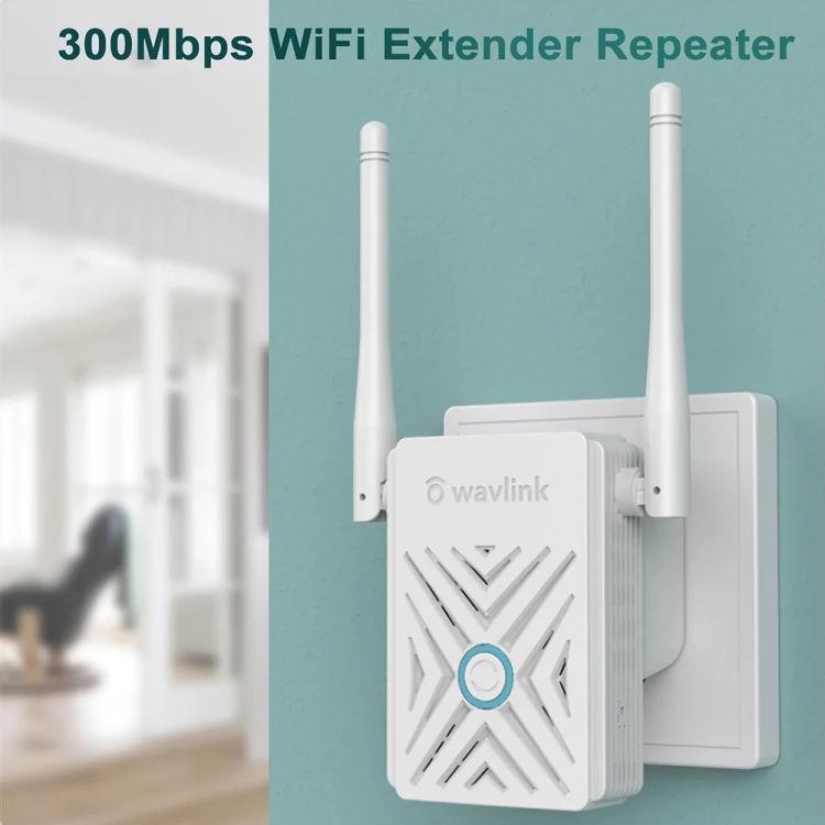 Wavlink WN578W2 300 Mbps 2,4 GHz WiFi extensor repetidor hogar inalámbrico amplificador de señal (enchufe AU) - B2